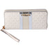 Michael Kors Jet Set Large Continental Wristlet Center Stripe MK Pale Gold Michael Kors Wallets